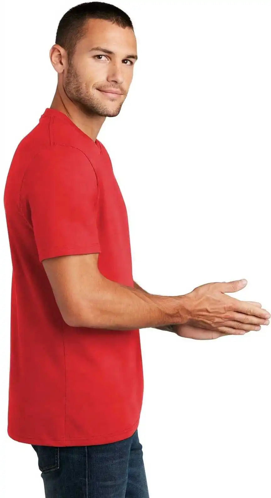 District Dt8000 Re Tee Ruby Red