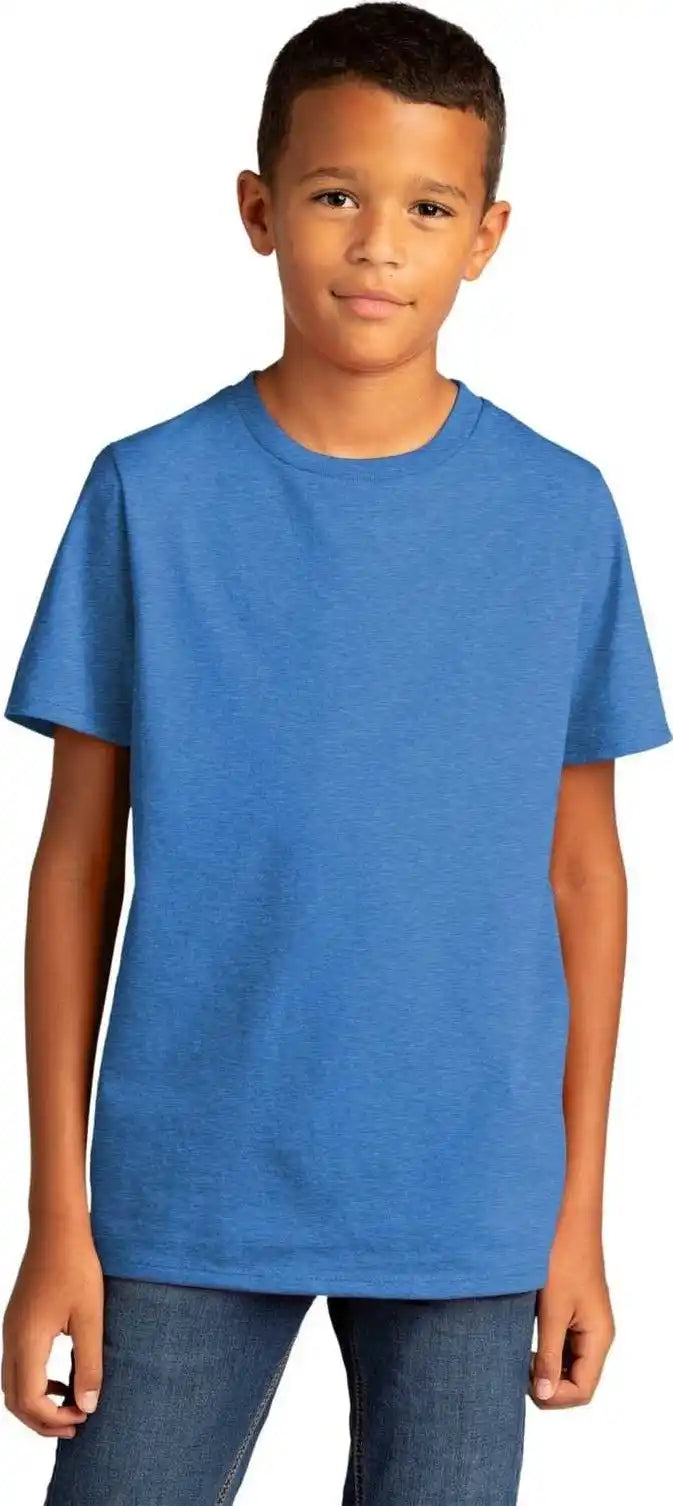 District Dt8000y Youth Re-tee - Blue Heather