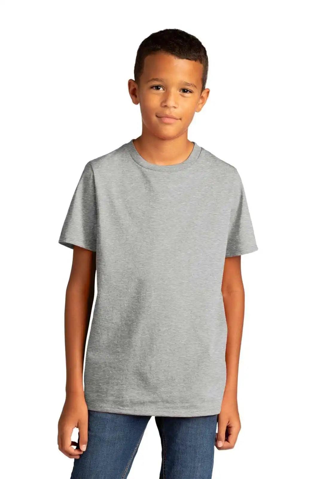 District Dt8000y Youth Re-tee - Light Heather Grey