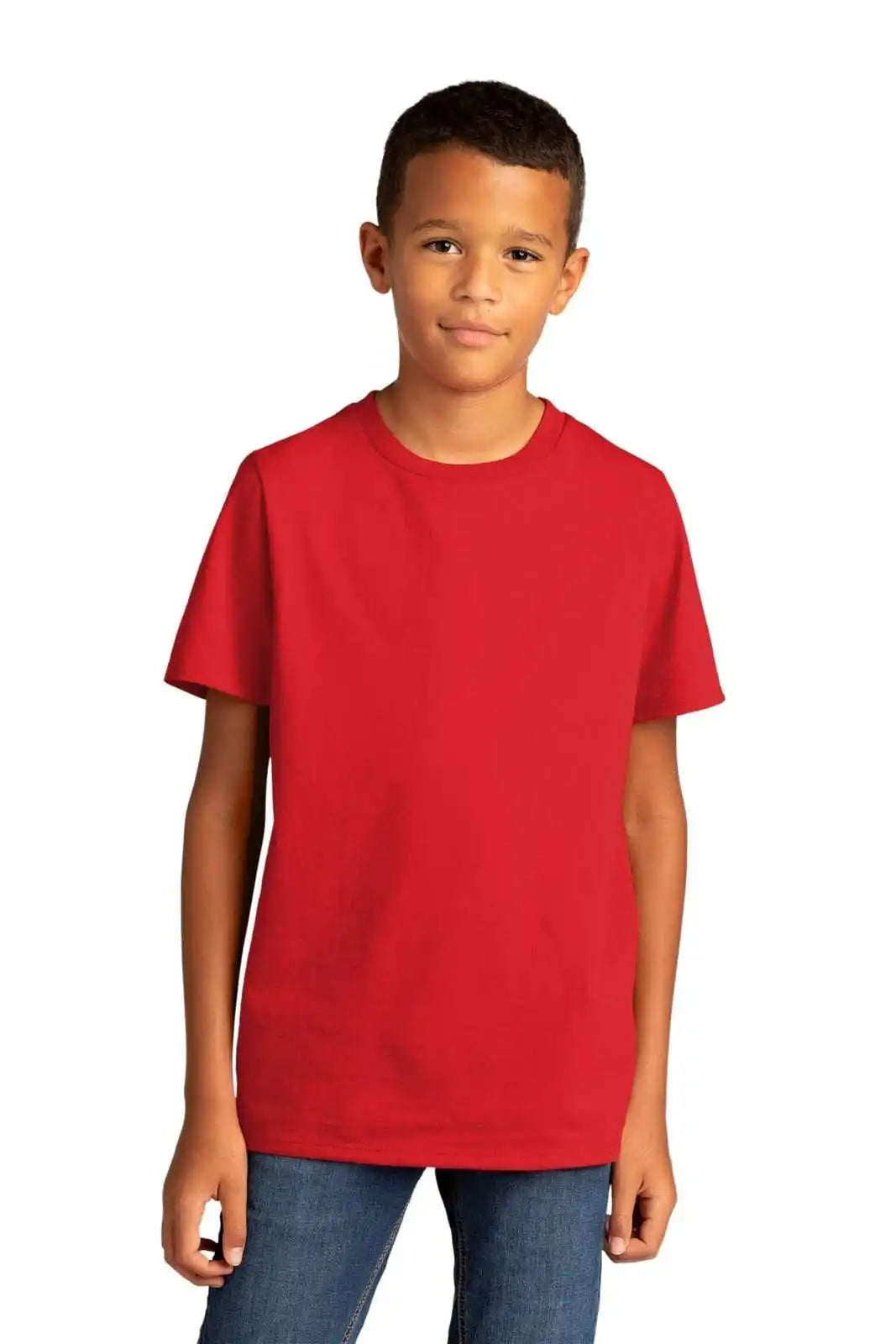District Dt8000y Youth Re-tee - Ruby Red