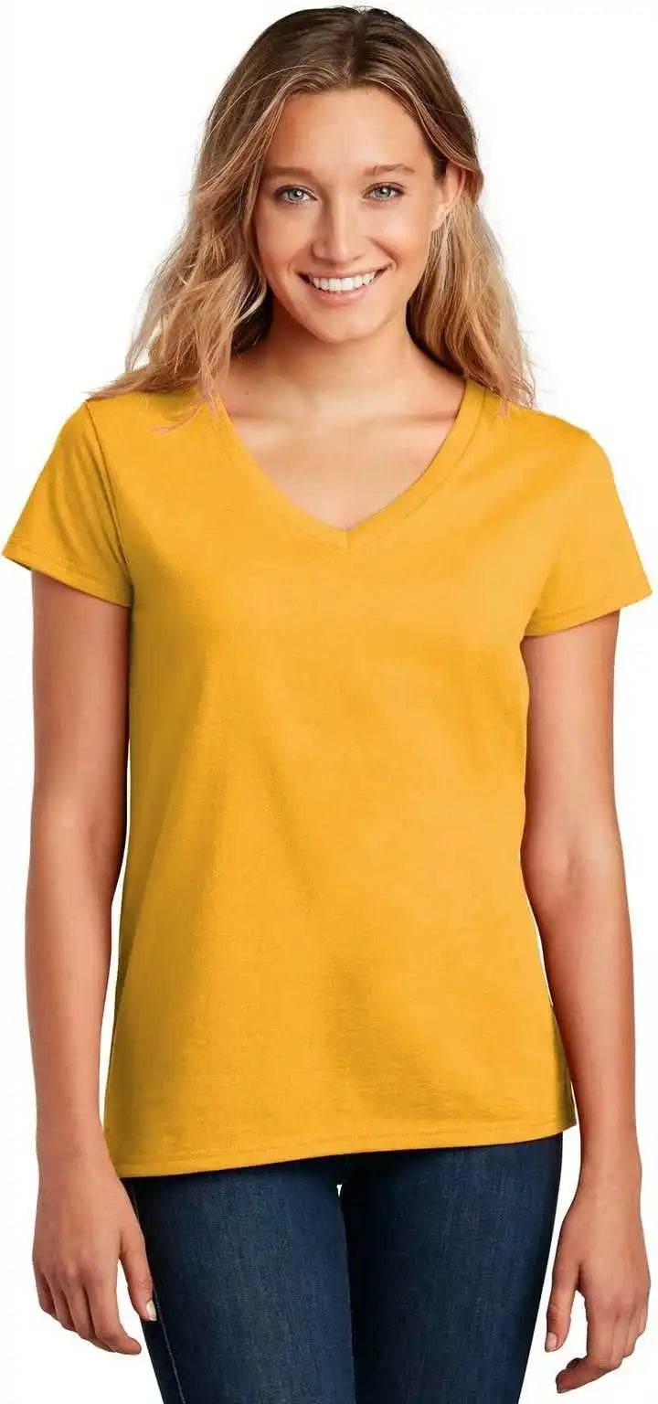 District Dt8001 Womens Re-tee V-neck - Maize Yellow