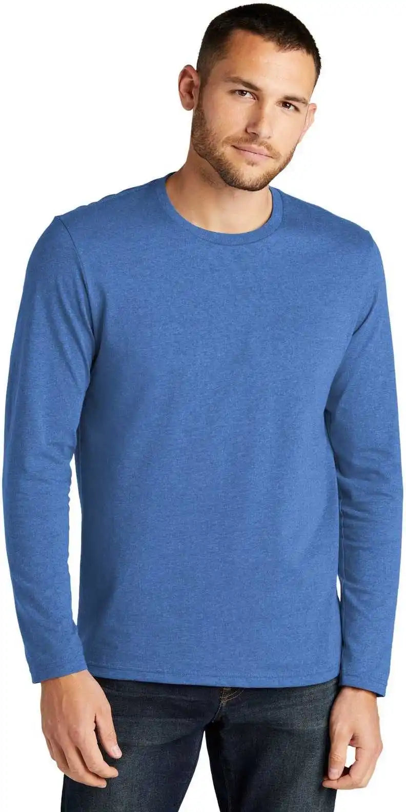 District Dt8003 Re Tee Long Sleeve Blue Heather