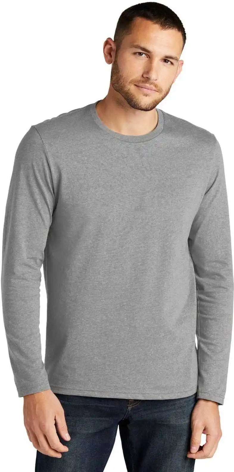 District Dt8003 Re Tee Long Sleeve Light Heather Grey