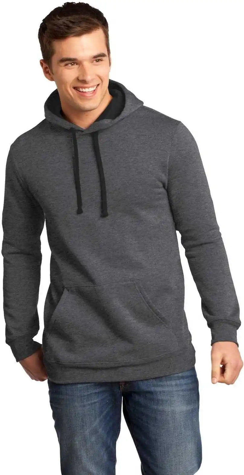 District Dt810 the Concert Fleece Hoodie Heathered Charcoal