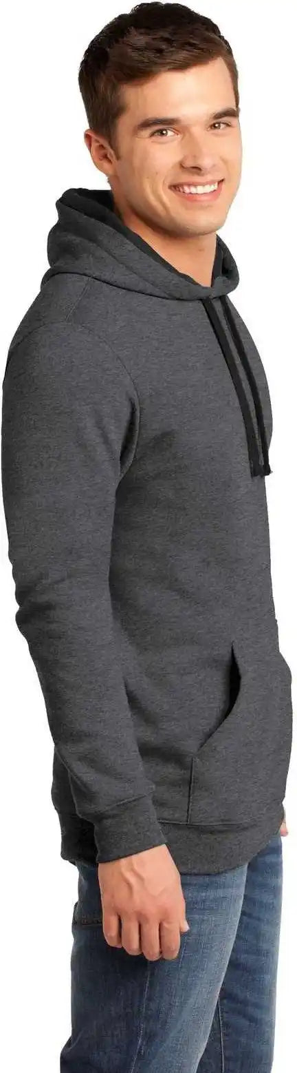 District Dt810 the Concert Fleece Hoodie Heathered Charcoal