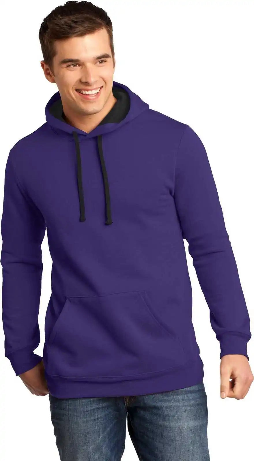 District Dt810 the Concert Fleece Hoodie Purple