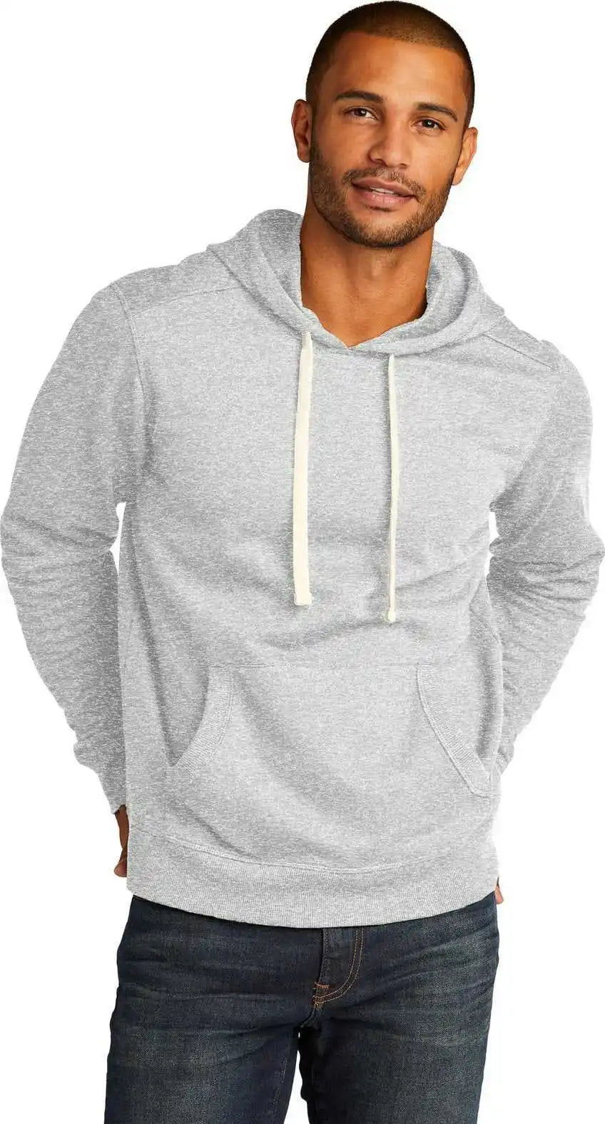 District Dt8100 Re Fleece Hoodie Ash