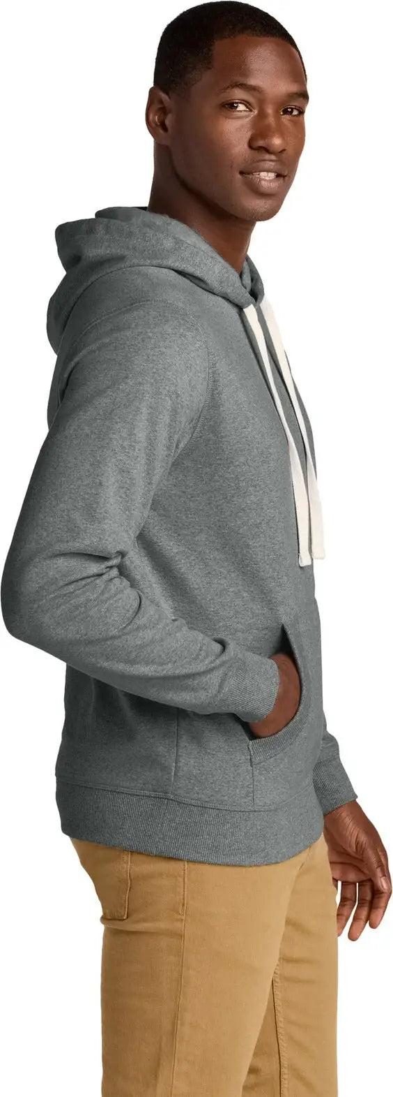 District Dt8100 Re-fleece Hoodie - Deep Gray Heather