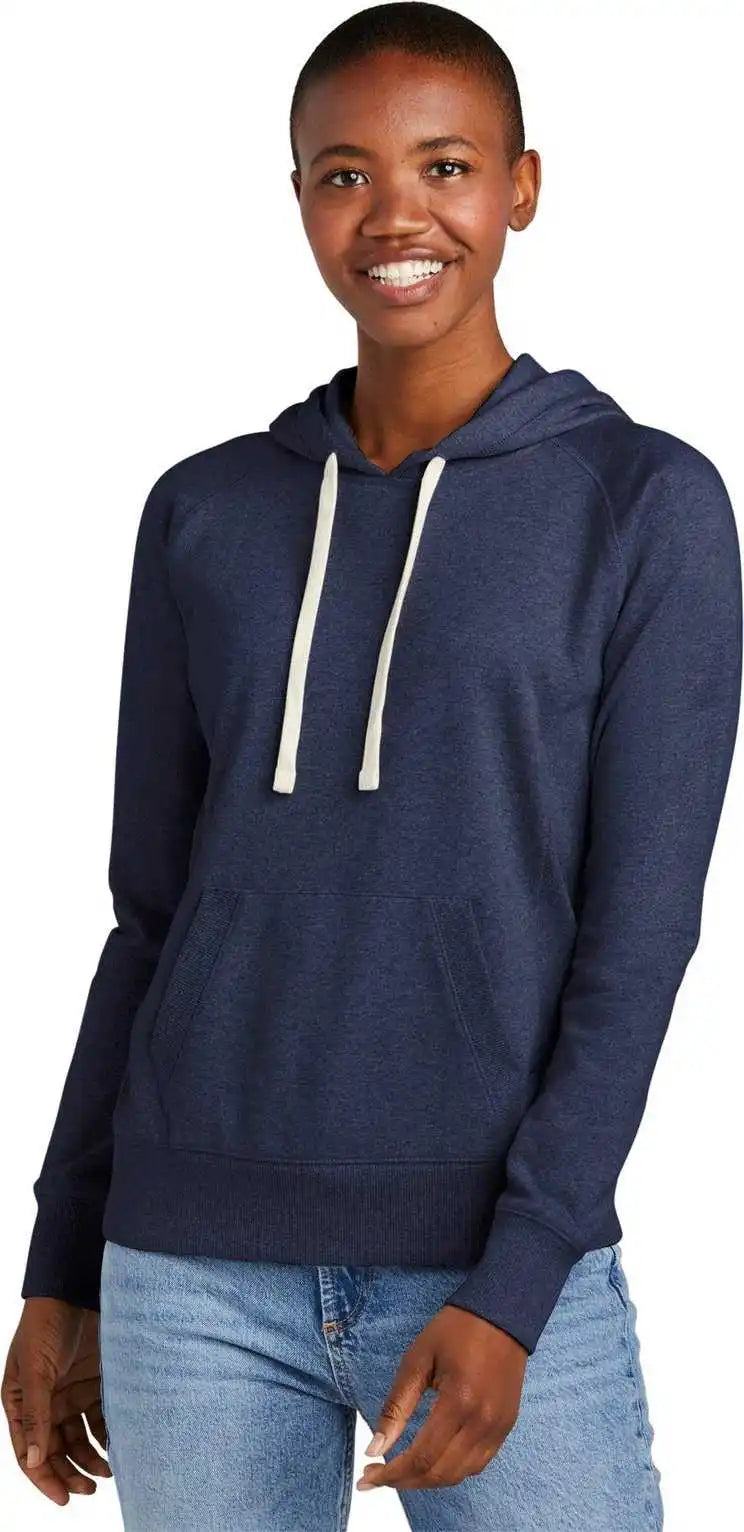 District Dt8101 Women’s Re Fleece Hoodie Heathered Navy