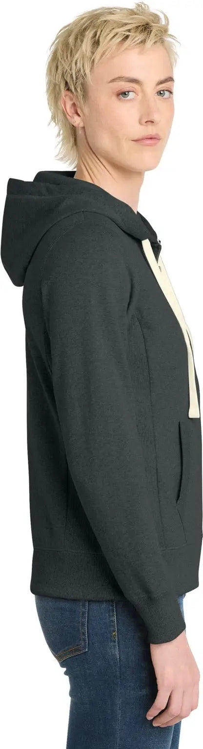 District Dt8103 Women’s Re-fleece Full-zip Hoodie - Charcoal Heather