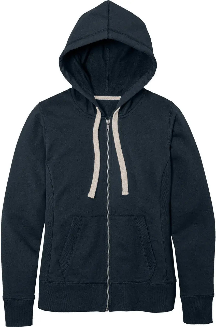 District Dt8103 Women’s Re-fleece Full-zip Hoodie - True Navy