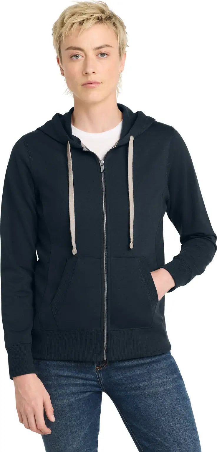 District Dt8103 Women’s Re-fleece Full-zip Hoodie - True Navy - Ladies Xs