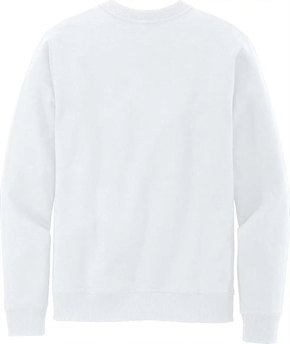 District Dt8104 Re-fleece Crew - White - Adult Xs