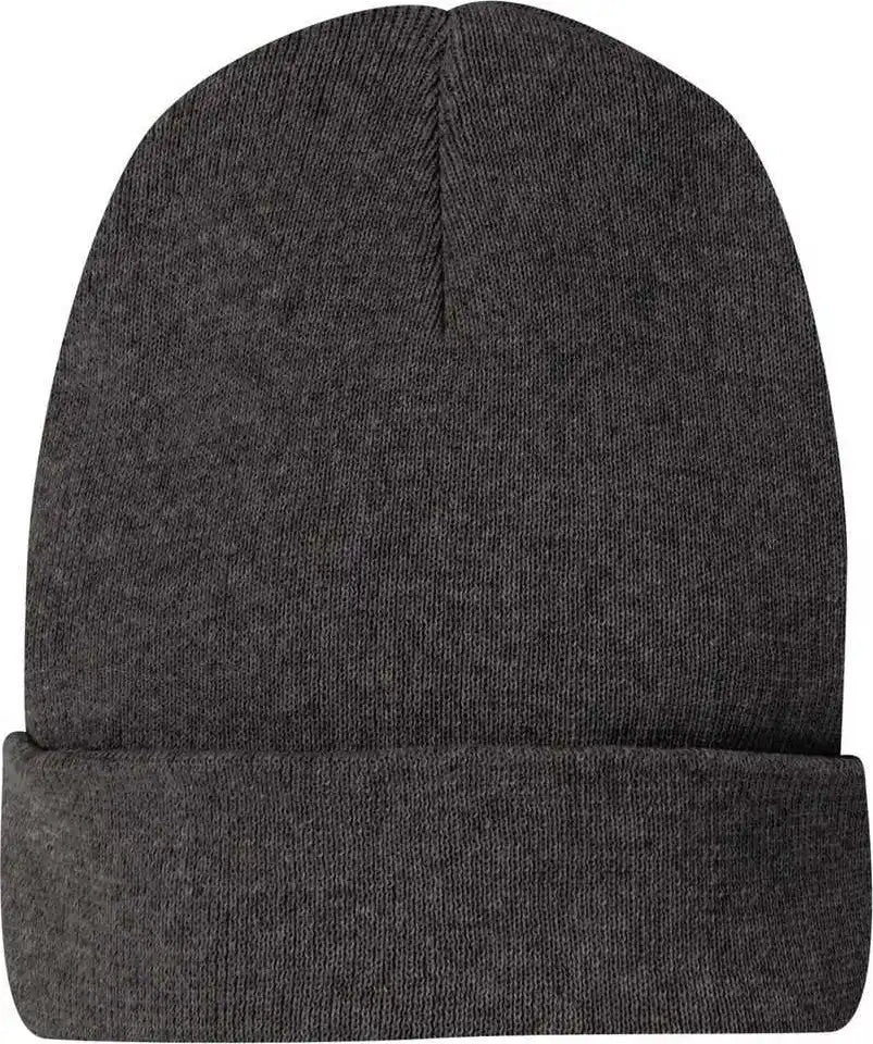 District Dt815 Re-beanie - Charcoal Heather - Dark Gray / Adult Osfm