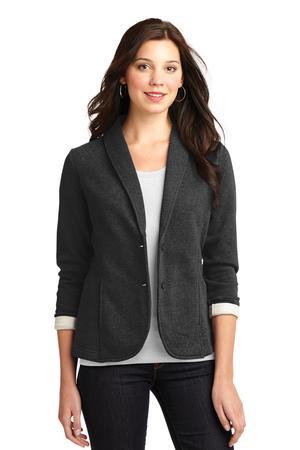 Dk Char Hthr Port Authority Women's Fleece Blazer. L298