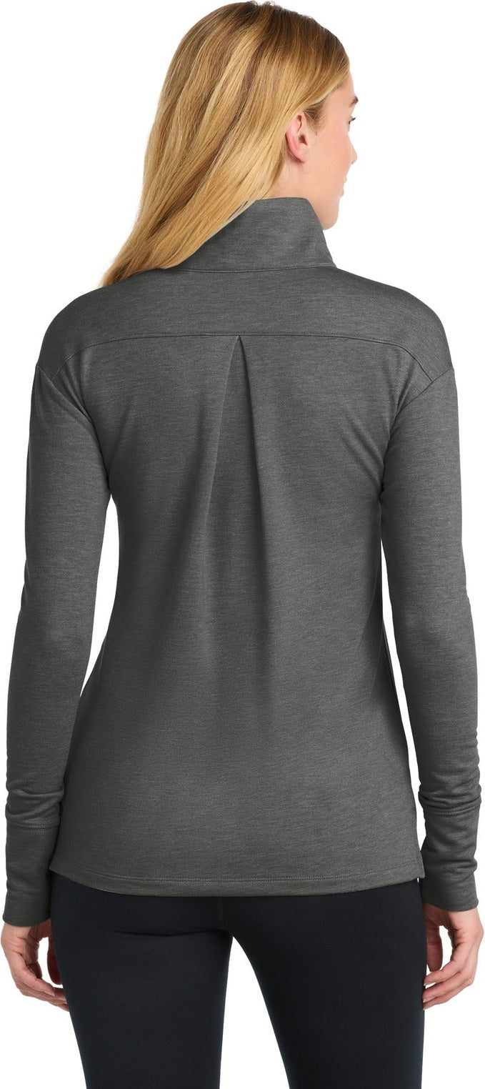 DkGyHthr Sport-Tek Women's Sport-Wick Flex Fleece 1/4-Zip. LST561