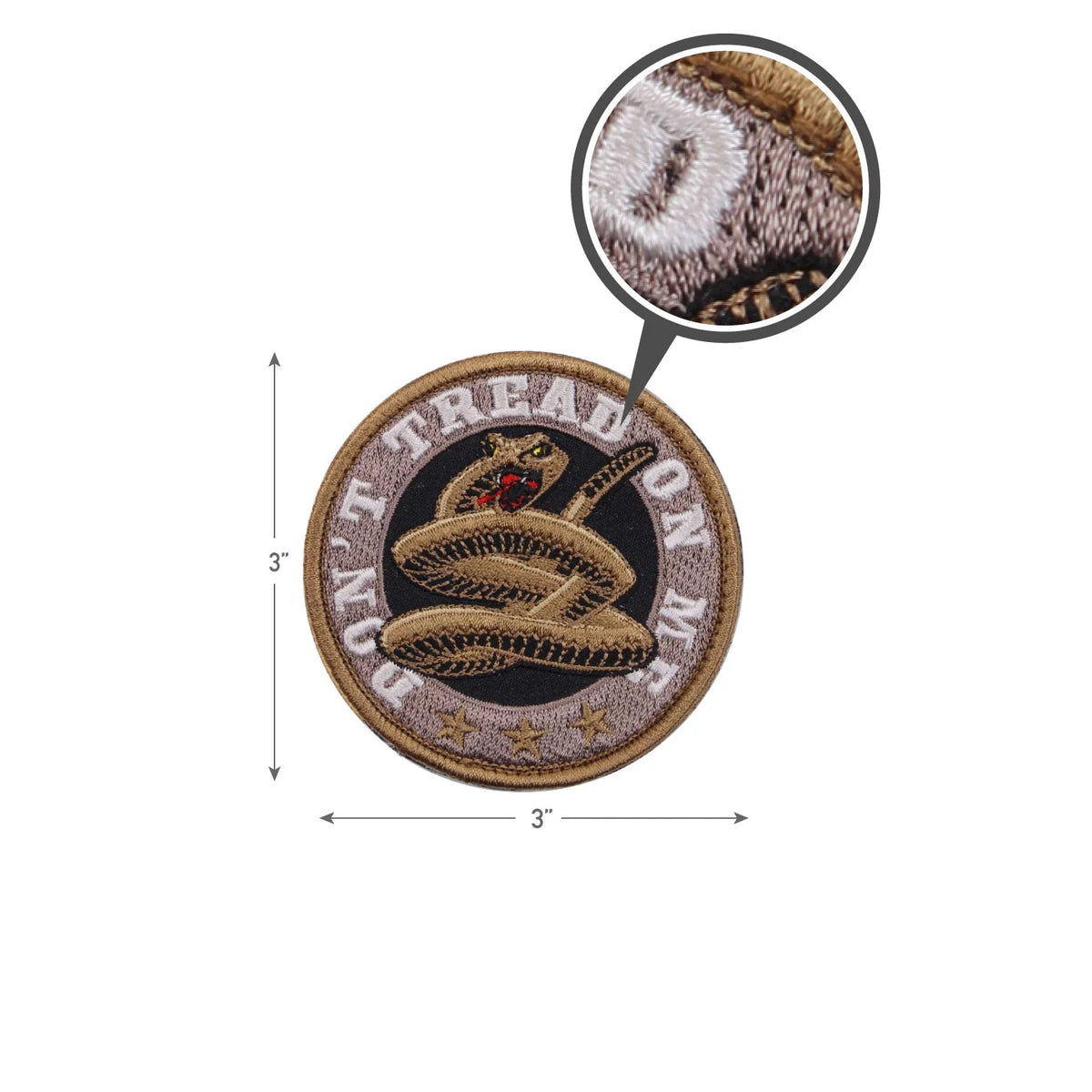 Don’t Tread on me Round Morale Patch - Bulk Packaging