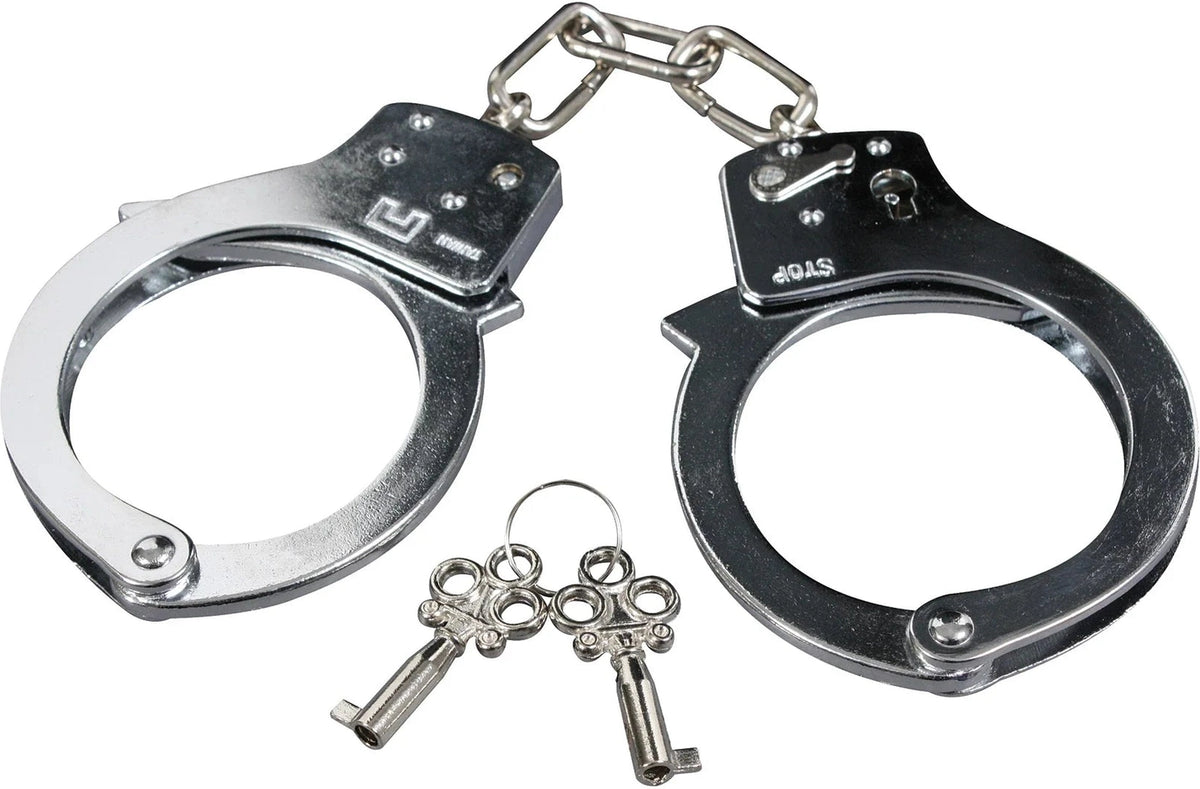 Double Lock Steel Handcuffs - Silver
