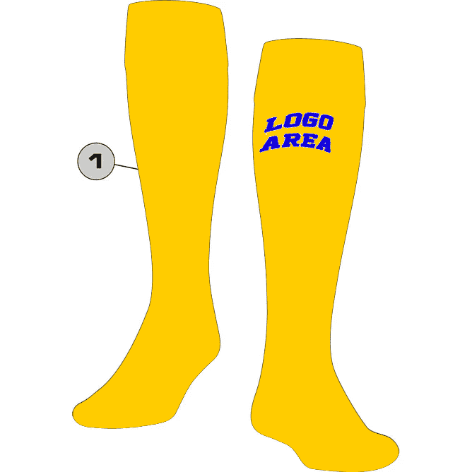 TCK Customizable Knee High Socks - Champion Pattern - HIT a Double - 1