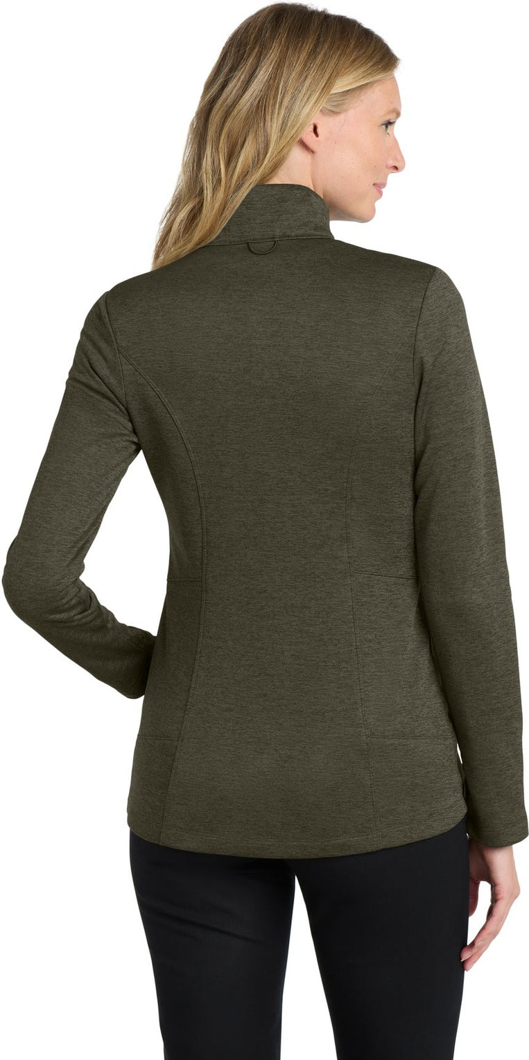 Dp Olive Hthr Port Authority Women's Collective Striated Fleece Jacket. L905