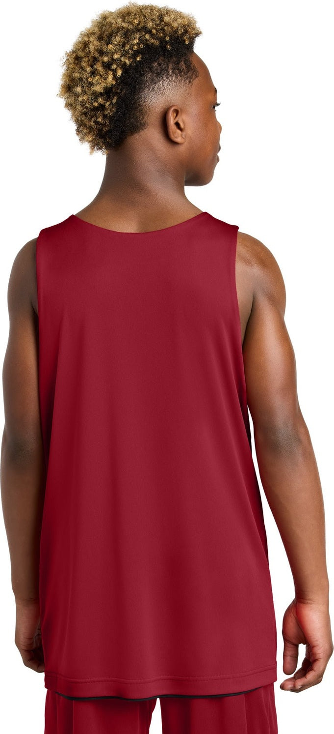 DpRd/Blk Sport-Tek Youth PosiCharge Competitor Rev Tank YST551