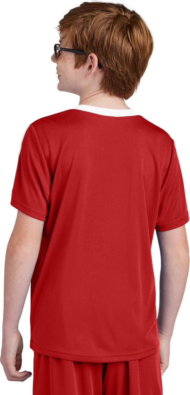 DpRd/Wht Sport-Tek Youth Competitor United Crew YST100