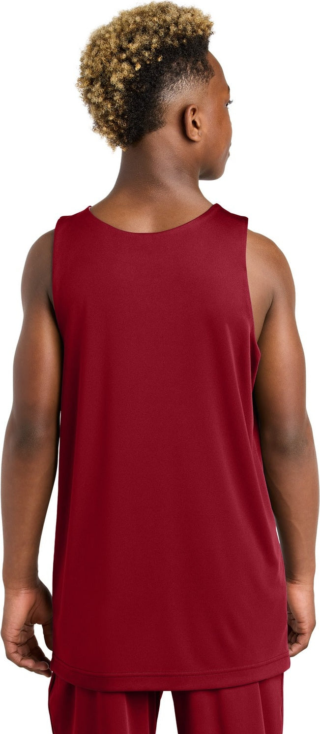 DpRd/Wht Sport-Tek Youth PosiCharge Competitor Rev Tank YST551
