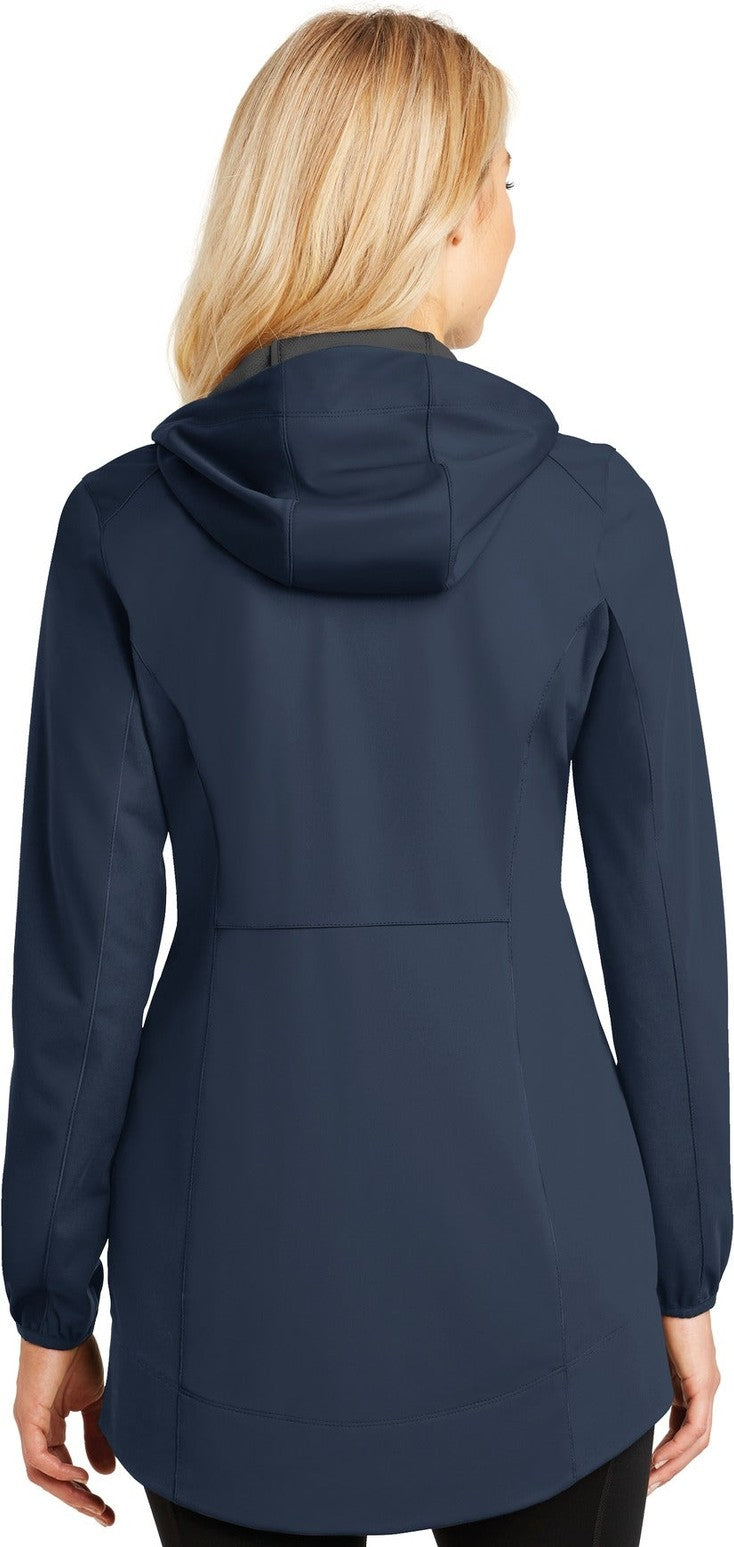 Dress Blue Nvy Port Authority Women's Active Hooded Soft Shell Jacket. L719
