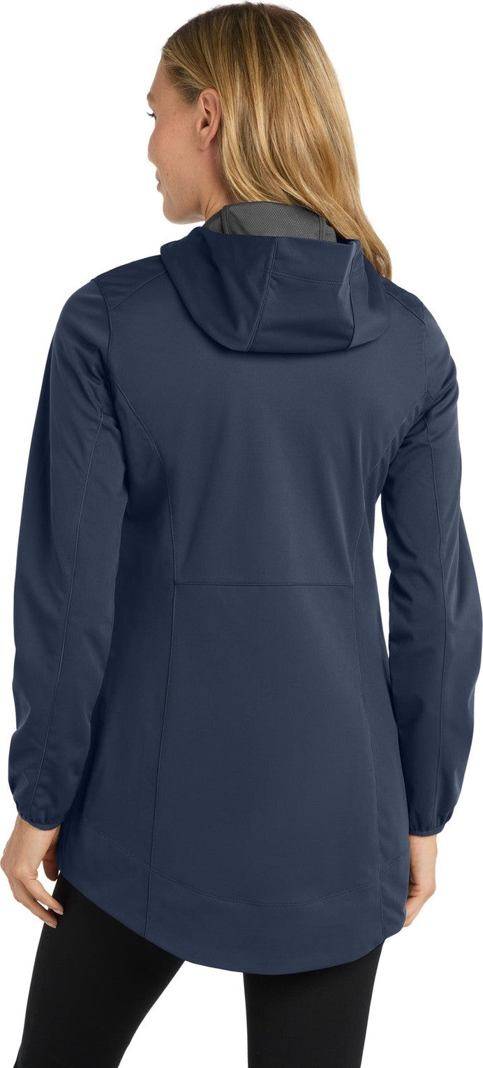 Dress Blue Nvy Port Authority Women's Active Hooded Soft Shell Jacket. L719