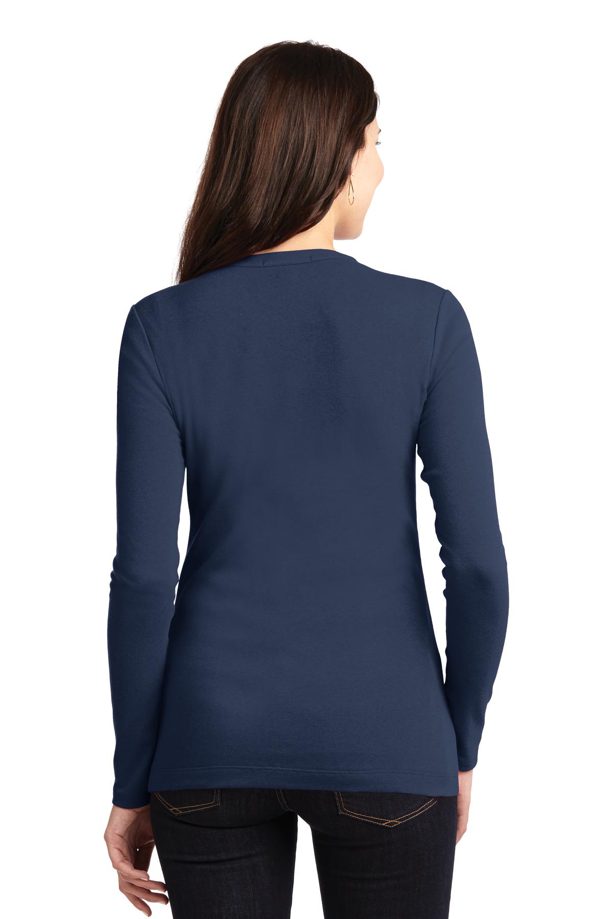 Dress Blue Nvy Port Authority Women's Concept Stretch Button-Front Cardigan. LM1008