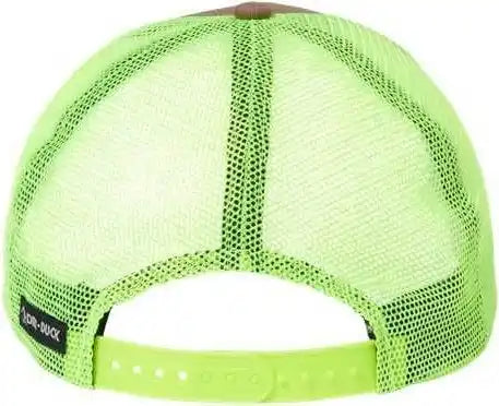 Dri Duck 3357 Hudson Brights Cap Field Khaki Neon Yellow / 6 5/8’’ 7 3/8’’