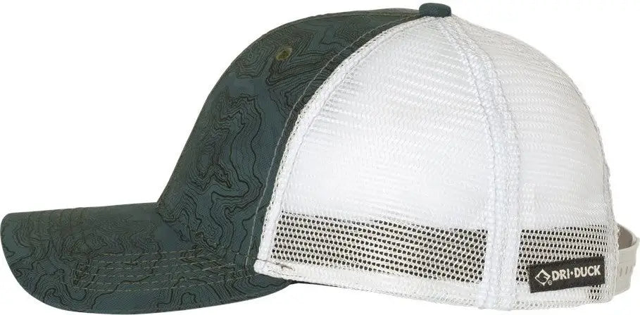 Dri Duck 3458 Territory Trucker Cap - Forest - one Size Fits Most