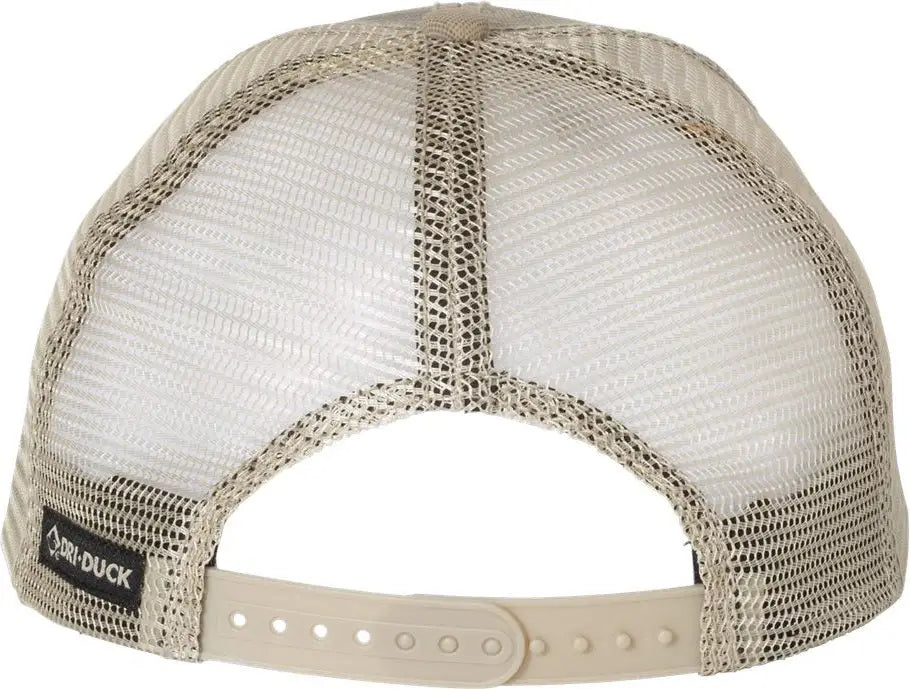 Dri Duck 3458 Territory Trucker Cap - Khaki - one Size Fits Most