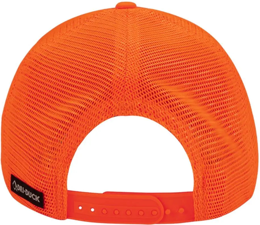 Dri Duck 3466 Covert Trucker Cap - Blaze - one Size Fits Most