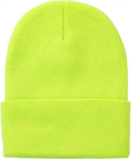 Dri Duck 3523 Coleman Cuffed Beanie - Neon Yellow - one Size Fits Most