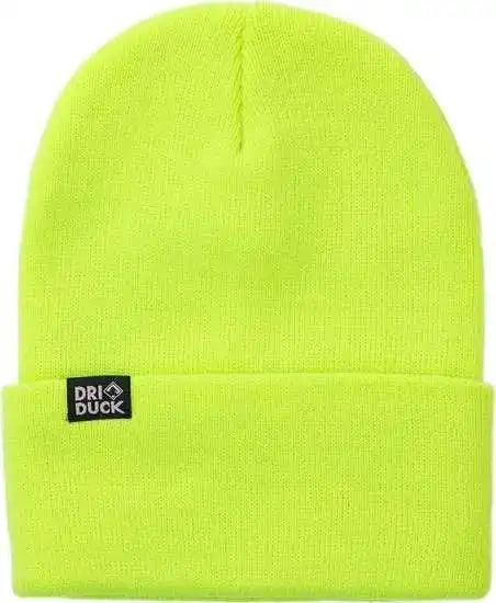 Dri Duck 3523 Coleman Cuffed Beanie - Neon Yellow - one Size Fits Most