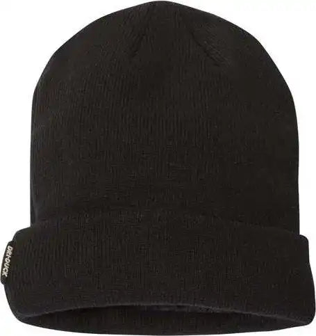Dri Duck 3562 12’’ Basecamp Performance Knit Beanie - Black - one Size Fits Most