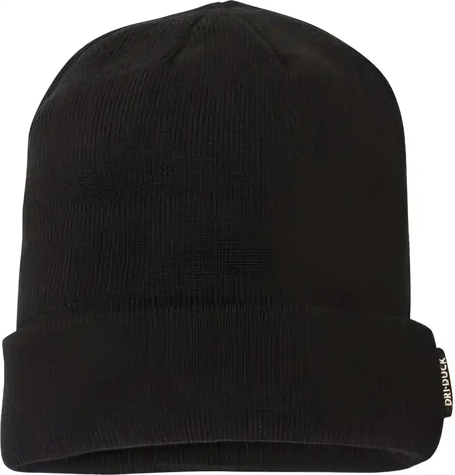 Dri Duck 3562 12’’ Basecamp Performance Knit Beanie Black / one Size Fits Most