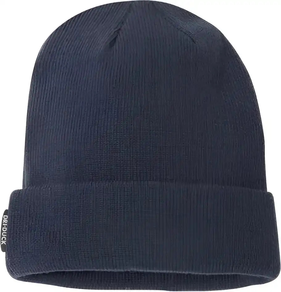 Dri Duck 3562 12’’ Basecamp Performance Knit Beanie - Deep Blue - one Size Fits Most