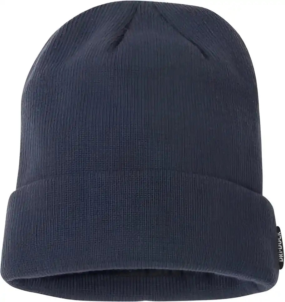 Dri Duck 3562 12’’ Basecamp Performance Knit Beanie - Deep Blue - one Size Fits Most