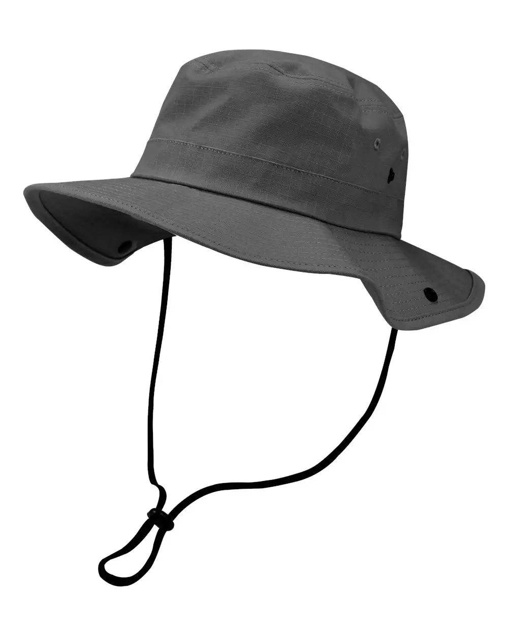 Dri Duck 3754 Ripstop Booney Hat with Rope - Charcoal - one Size Fits Most