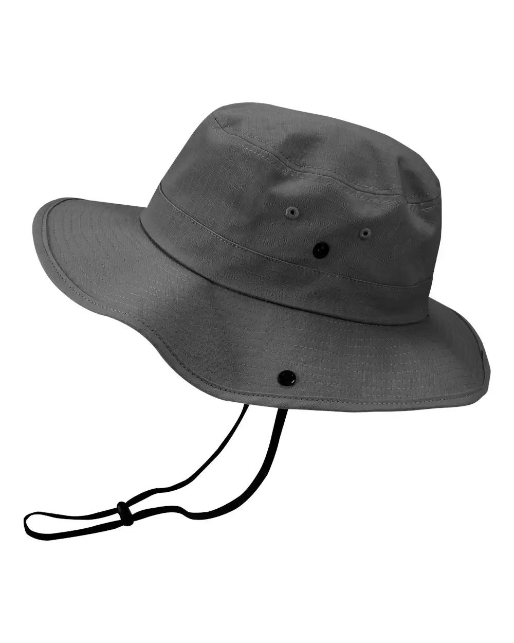 Dri Duck 3754 Ripstop Booney Hat with Rope - Charcoal - one Size Fits Most