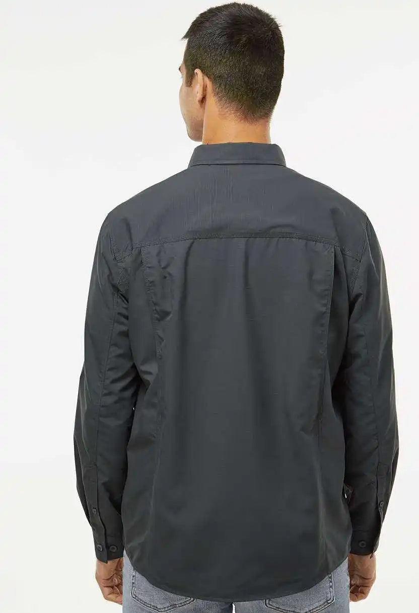 Dri Duck 4441 Crossroad Woven Shirt - Charcoal