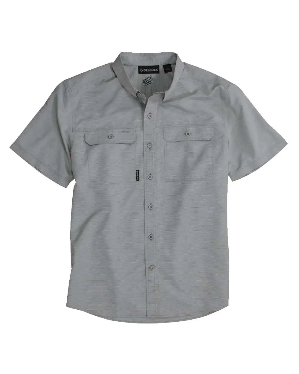Dri Duck 4445 Crossroad Woven Short Sleeve Shirt - Grey