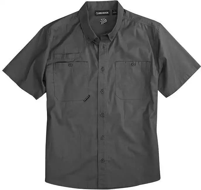 Dri Duck 4451 Craftsman Woven Short Sleeve Shirt Gunmetal