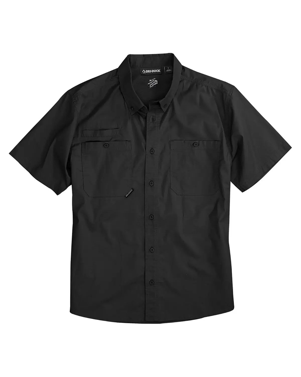 Dri Duck 4451d Craftsman Woven Short Sleeve Shirt - 4451 - Black