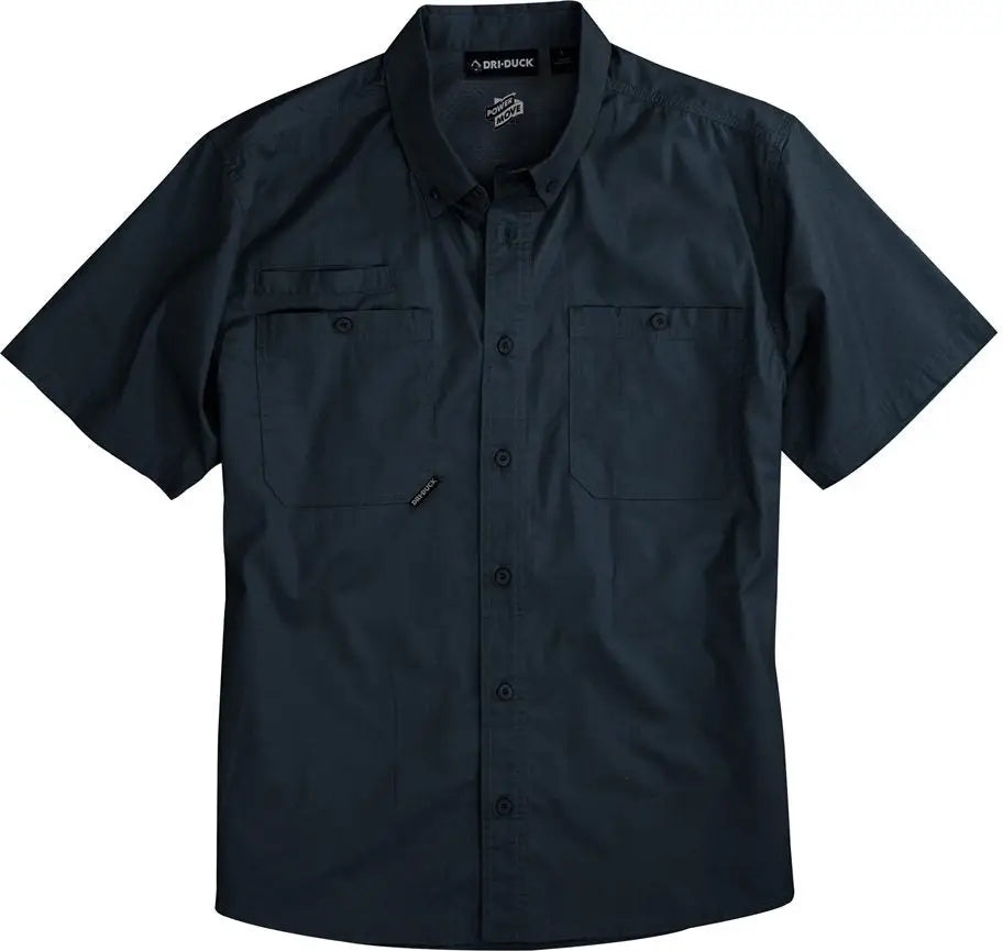 Dri Duck 4451d Craftsman Woven Short Sleeve Shirt - 4451 - Deep Blue