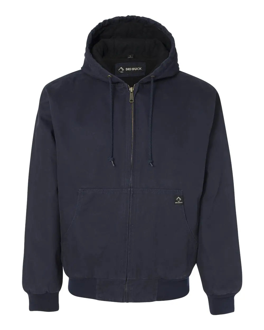 Dri Duck 5020 Cheyenne Boulder Cloth™ Hooded Jacket with Tricot Quilt Lining - Navy - s