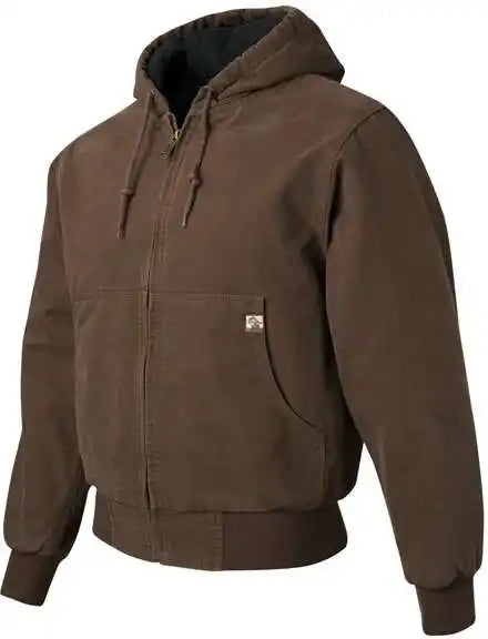Dri Duck 5020 Cheyenne Boulder Cloth Hooded Jacket with Tricot Quilt Lining Tobacco