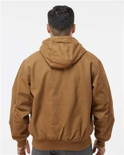 Dri Duck 5020 Cheyenne Boulder Cloth™ Hooded Jacket with Tricot Quilt Lining - Saddle